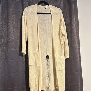 Alythea cream Open-Front Cardigan